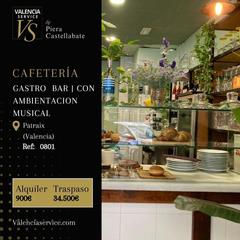 Traspàs Local Comercial a Vara de Quart. 0801  cafetería gastro bar con ambientación musical en patraix
