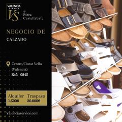 Traspàs Local Comercial a La Creu Coberta. 0845  negocio de calzado en pleno centro de valencia  ciutat vel