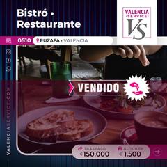 Traspàs Local Comercial a Russafa. 0510-vendido impresionante bistró-restaurante en ruzafa