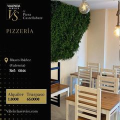 Traspàs Local Comercial a Ciutat Jardí. 0846  fantástica pizzería en zona blasco ibáñez  algiros
