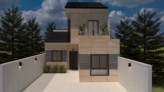Semi detached house in Moraleja de Enmedio. Sistema steel framing - vivienda adosada - 2 plantas y ampliable