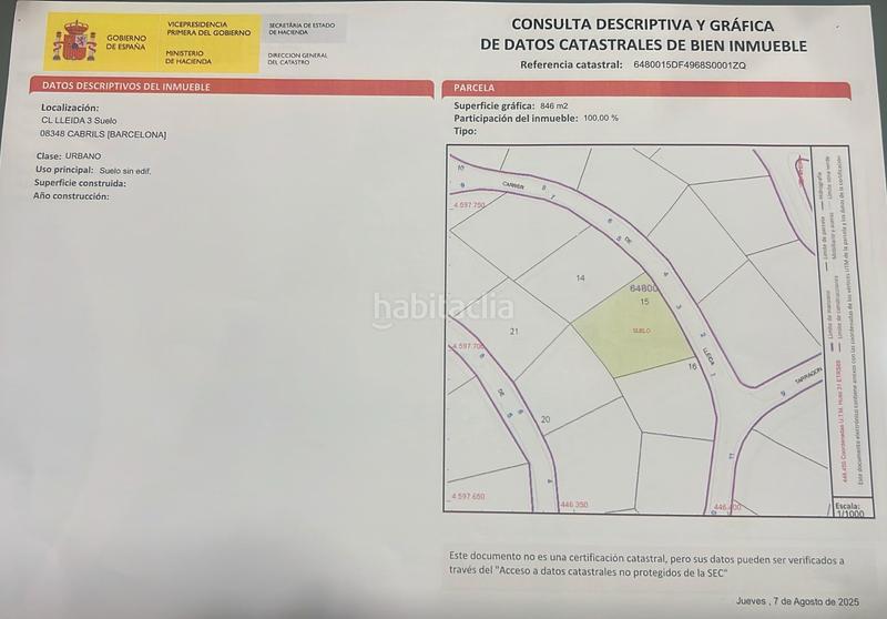 Foto 796b81a6-8db5-4549-be0f-8211a59b336b. Terrain résidentiel dans Cabrils