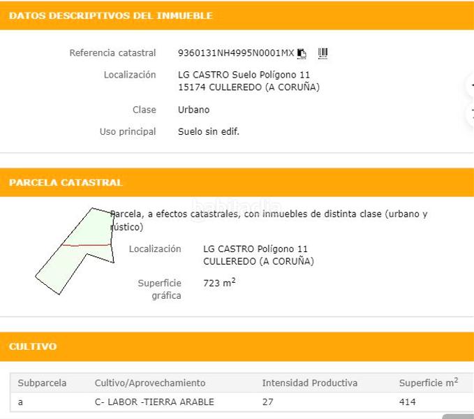 Foto 49533032-fcf0-4b55-bb50-ed7afcdc3ecc. Terreno residencial en rúa cadaval 22 parcela urbanizable, zona alta y despejada en Culleredo