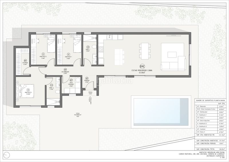 Foto 519e6908-9254-4733-989b-d7686376321f. Casa 120m<sup>2</sup> amb calefacció aparcament piscina a Corbera de Llobregat
