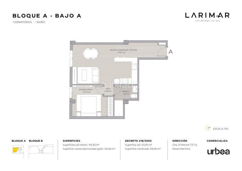 Foto 1f119521-63eb-4a1b-a56a-e7cdd30434c9. Flat 66m<sup>2</sup> in paseo marítimo El Morche 16 in El Morche Torrox