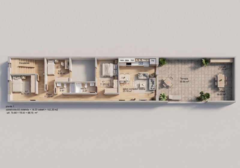 Foto a96b8348-5e9f-4e59-aa97-5d1a174a8048. Flat with heating in Eixample Sabadell