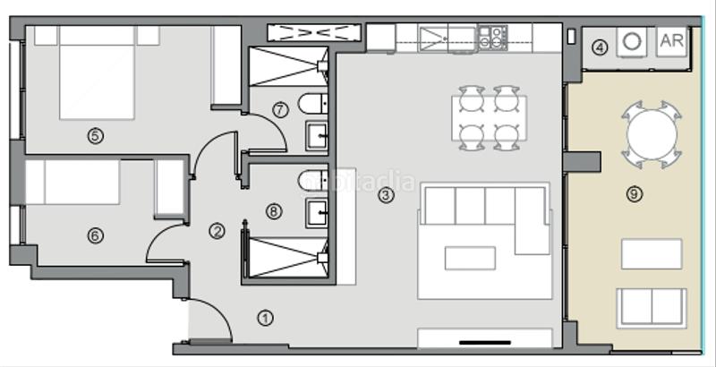 Foto 973809ec-9288-430c-b664-35b06cce0351. Apartament amb aparcament piscina a Biniancolla-Punta Prima Sant Lluís