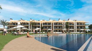 Appartement à Las Lomas de Rame-Bahía Bella. Apartamentos en planta baja de 3 dormitorios, 2 baños, terraza,