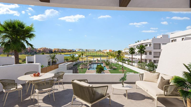 Foto 77636b10-6d5f-45c1-b767-accdb6f96075. Apartament amb calefacció aparcament piscina a Las Lomas de Rame-Bahía Bella Alcázares (Los)