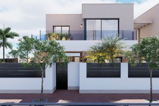 Xalet a San Pedro del Pinatar. Villas de obra nueva con 4 dormitorios, 4 bantildeos, piscina pr