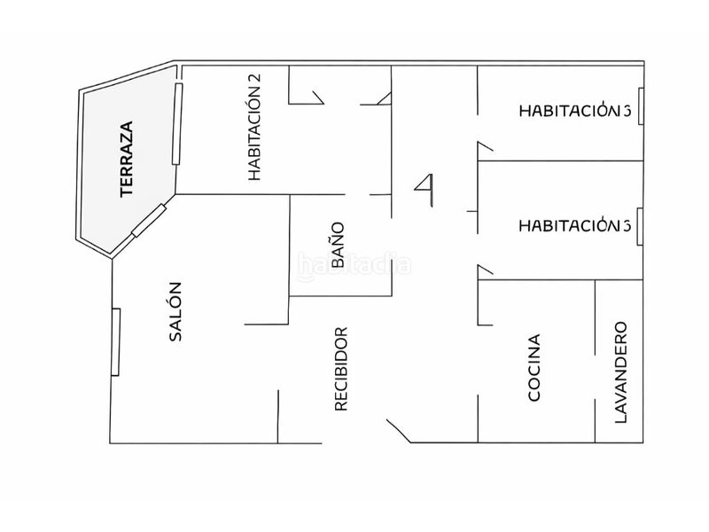 Foto 42cc99df-34a5-49f9-a4fa-5aaf046a9f2b. Piso en calle bisbe abad i lasierra 47 piso. centro 3 habitaciones 2 baños terraza a reformar en Ibiza