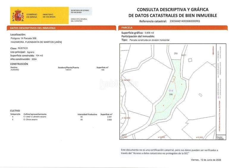 Foto b97c5b26-96c7-404d-8c98-45e96cd6e11a. Finca rústica venta de finca rustica en Fuensanta de Martos en Fuensanta de Martos