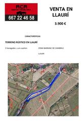 Finca rstica en Llaur. Terreno rstico en llaur
