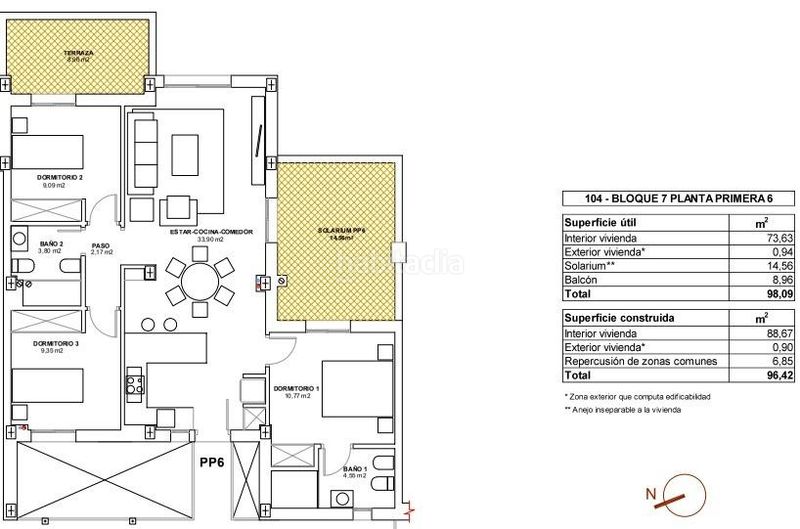 Foto 69cc55fb-5156-49b7-83d4-2488850e5cc5. Apartament amb piscina a puerto Vera Vera