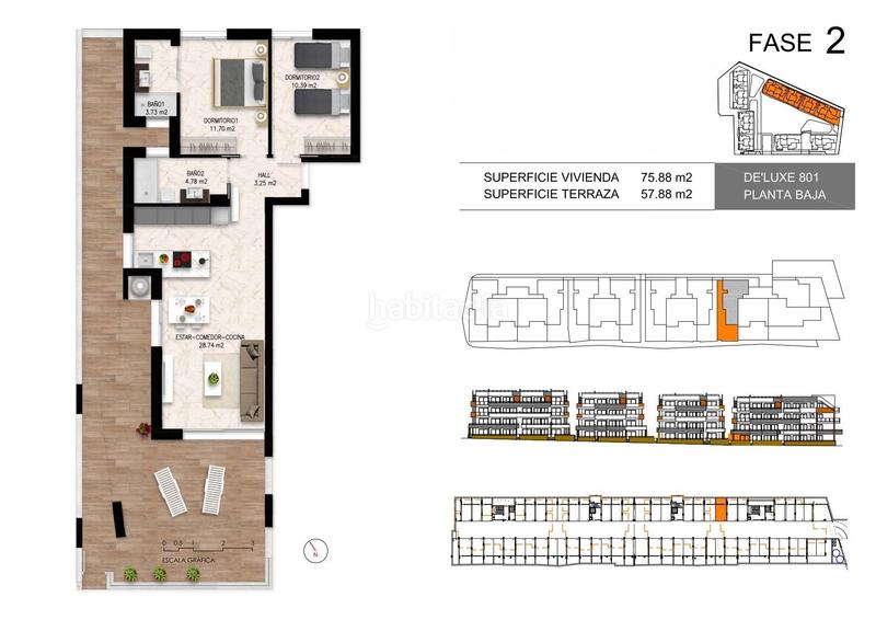 Foto ee537aab-40ea-4070-a1ff-fdce0a570205. Apartamento  con terraza costa. en Playa Flamenca Orihuela