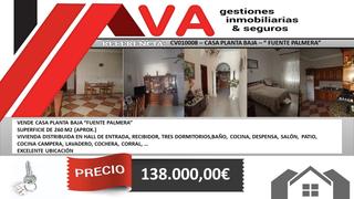 Casa  Carretera fuente palmera. Cv010008 vende casa planta baja  " fuente palmera"
