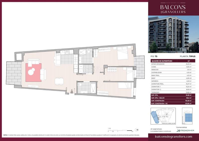 Foto f5fb0ad0-782d-4732-852f-51195c9790c4. Pis a calle francesc ribas 56 a Font Verda Granollers