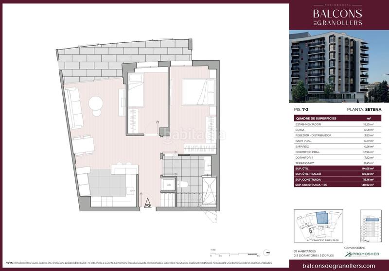 Foto 61e6d98d-a980-4473-a257-0604eabebb2a. Àtic a calle francesc ribas 56 a Joan Prim Granollers