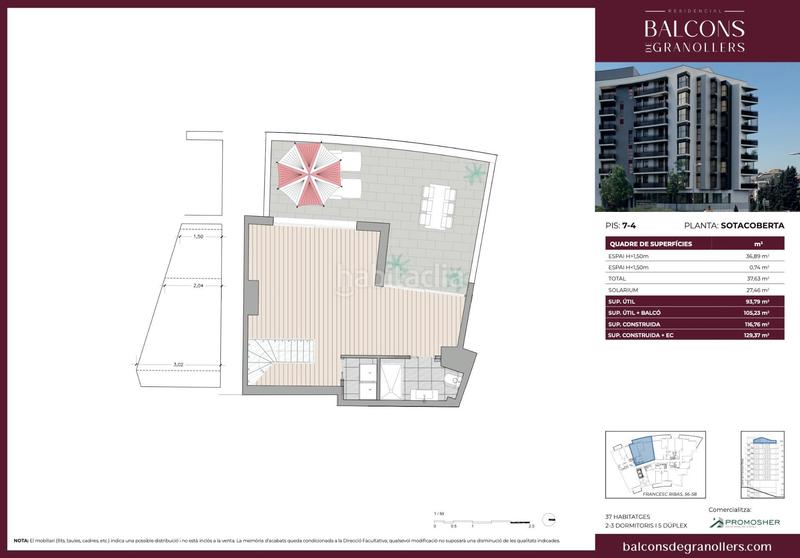 Foto a0660346-0fea-4f1d-a66c-763a7dc5e9d9. Àtic a calle francesc ribas 56 a Joan Prim Granollers