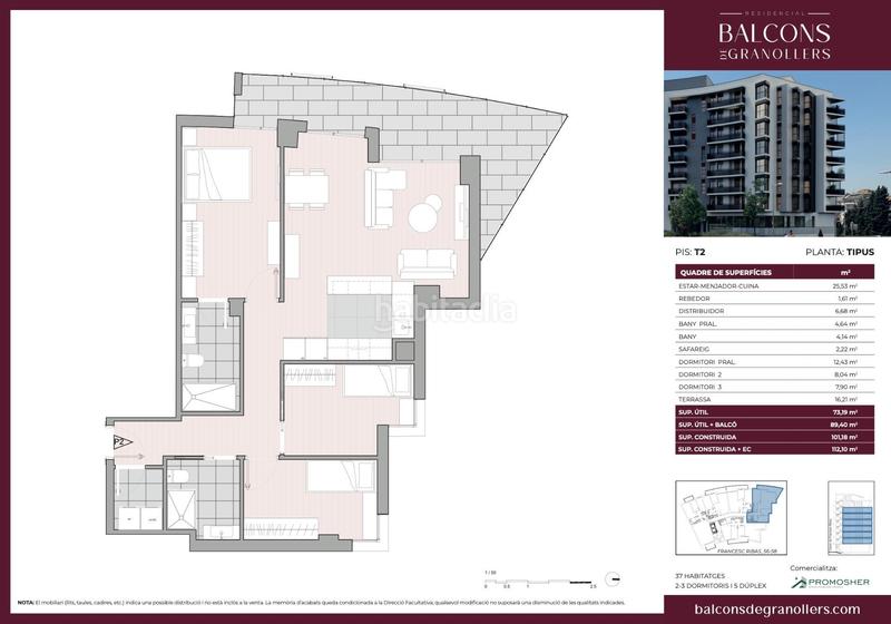 Foto c713b1c7-0171-4531-993b-bdb9ba9f7be7. Àtic a calle francesc ribas 56 a Joan Prim Granollers