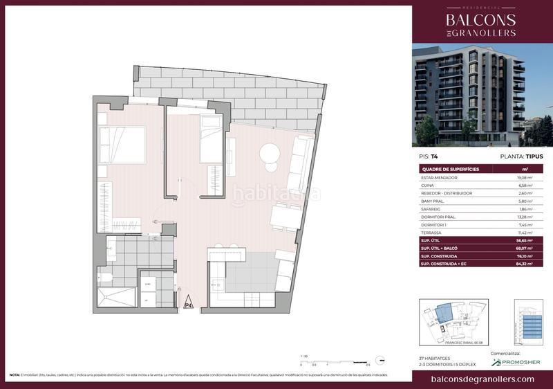 Foto d72be3cf-4aad-433e-9cce-3cd2a6e028e5. Àtic a calle francesc ribas 56 a Joan Prim Granollers