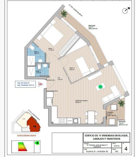 Foto e1c91b24-4545-4a3f-a182-1c0370c60289. Apartamento  en venta de obra nueva zona hopital en Albacete