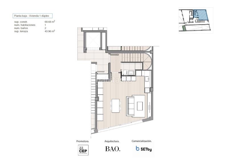 Foto 2442009d-9bf1-4687-b660-e630ac8eedff. Dúplex 99m<sup>2</sup> duplez con terraza 50m2 en Prosperitat Barcelona