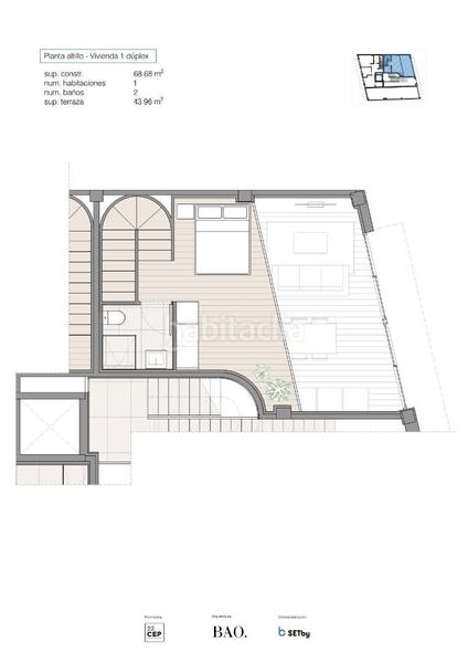 Foto 04d3dd64-2e4a-4ae8-ba91-31b67d1e5092. Duplex 68m<sup>2</sup> with heating in Prosperitat Barcelona