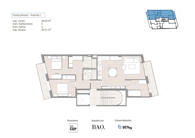 Foto 465ba4e7-7159-4912-8186-b3218d1a0924. Duplex 68m<sup>2</sup> with heating in Prosperitat Barcelona