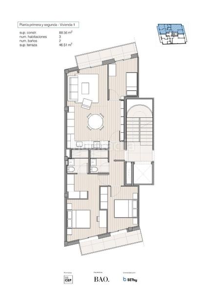 Foto 7dd1c0cd-f92e-48a5-b3b0-dc2786543a61. Flat 88m<sup>2</sup> with heating in Prosperitat Barcelona