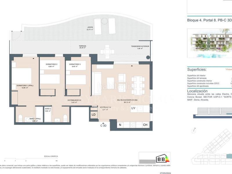 Foto 2d40bea3-ad3f-4d71-a378-edb0f9c0cd2c. Apartamento  3 habitaciones cerca al mar en denia en Dénia