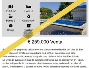 Chalet à Viso de San Juan (El). Casa con piscina y 5 habitaciones y amplia parcela en el viso de