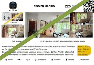 Pis a Simancas. Luminosa vivienda de 3 dormitorios junto a calle alcalá