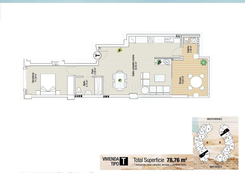Foto b46c2b93-aa25-4a2a-bcab-9c87d55bfa9f. Apartament amb piscina a Tomás Maestre Manga del Mar Menor (La)