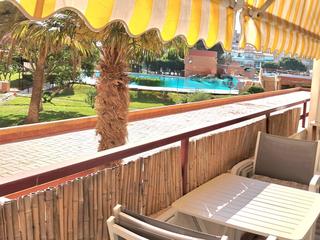 Pis a Santa Margarida. Piso reformado vista piscinas y jardin tropical