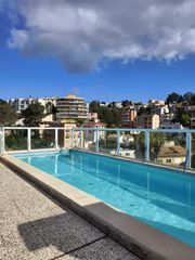 Miete Dachwohnung in Cala Major. Atico con piscina y vistas al mar en cala major