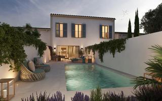 Residential Plot in Ses Salines Poble. Inversores solar a la venta para la construcción de 4 adosados e