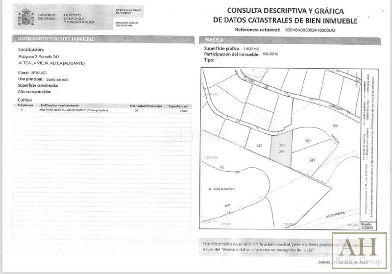 Foto 83770c39-a2a8-459c-b526-fb3ee1ac5d43. Terreno residencial en Mascarat Altea