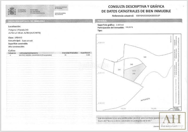 Foto cb58ef2f-ddb4-4128-84d8-6c1e9f98eb03. Terreno residenziale in Mascarat Altea