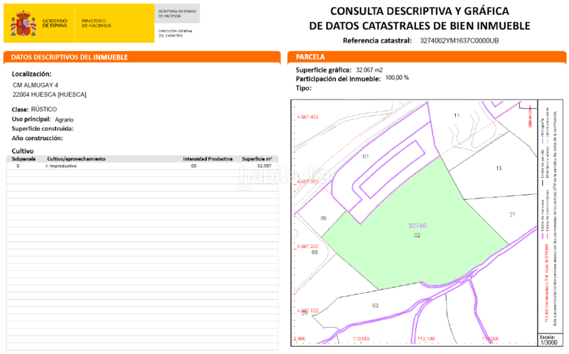 Foto 46cdc415-5de7-48ab-a59a-a3550e19637c. Residential plot in Pedanías Huesca