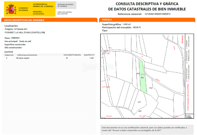 Foto 8f0d5419-27da-43f8-b2ad-fd7359748f76. Terreno residencial en Vall d´Uixó (la)
