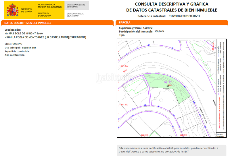 Foto b2f81d70-94fa-42cb-a553-48d892c8da42. Terreno residencial en Pobla de Montornès (La)