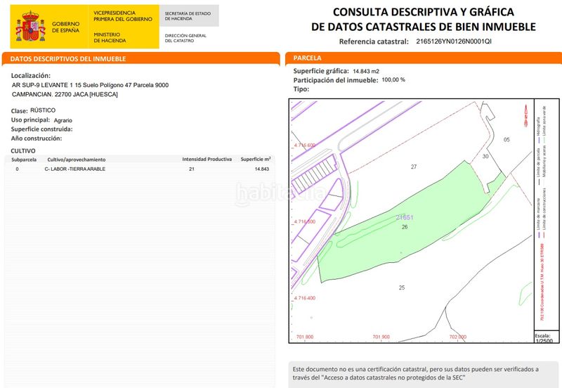 Foto 65e9e767-f2ad-4a6e-b4ae-9d89f00a413d. Terreny residencial a Membrilleras - Levante Jaca
