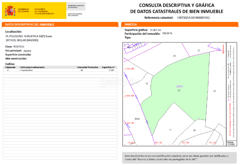 Foto e21dbaf9-fbc6-46a8-940e-3c2125057841. Terreno residencial en Molar (El)