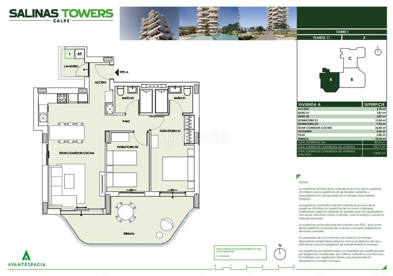 Foto 05fd98e9-9667-462f-a40c-2ed546b6e692. Appartamento 118m<sup>2</sup> con parcheggio piscina in Marisol Park - Ortembach - Los Almendros Calp