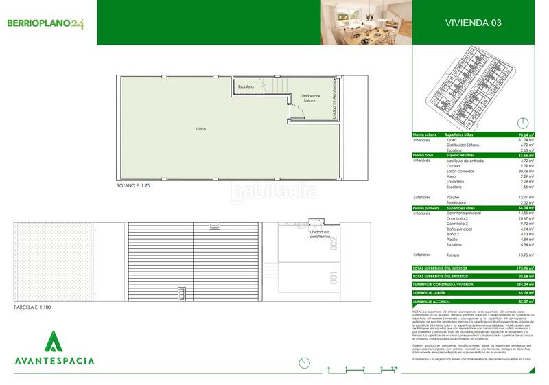 Foto 215d931e-d504-4288-bad5-364927188bda. Reihenhaus 237m<sup>2</sup> in Berrioplano - berriosuso Berrioplano