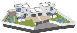 Xalet a Riells. Casa de obra nueva con piscina privada y garaje
