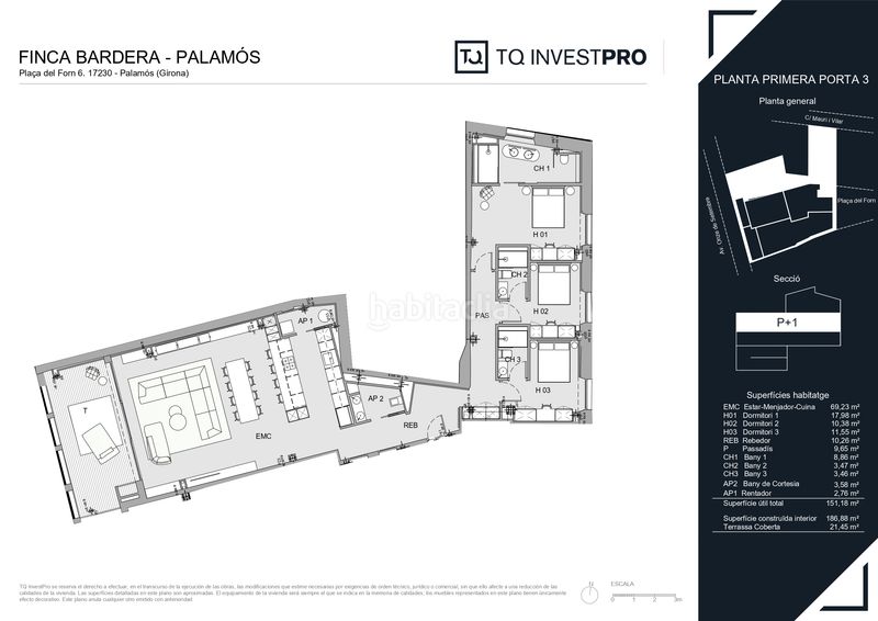 Foto 9d0ef1f5-3f02-4870-a822-c3786bbdb68f. Etagenwohnung 191m<sup>2</sup> in avinguda onze de setembre 77 in El Pedró Palamós