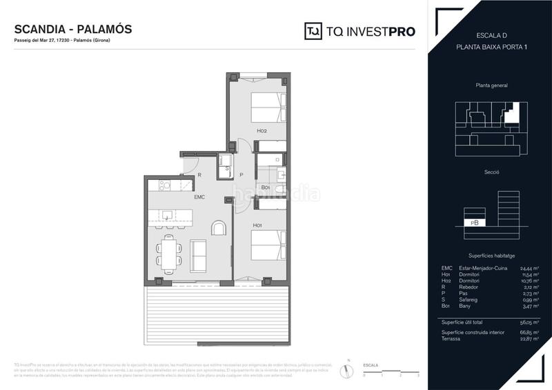 Foto 23f82282-5195-45c4-8326-fc7e83541c45. Appartement 81m<sup>2</sup> dans passeig del mar 27 dans Platja Gran Palamós