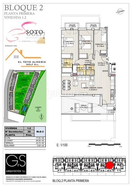 Foto 5741abc2-3055-47ea-b20e-616930eb3207. Piso 95m<sup>2</sup> en calle alcade guillermo verdejo 1 en El Toyo Almería